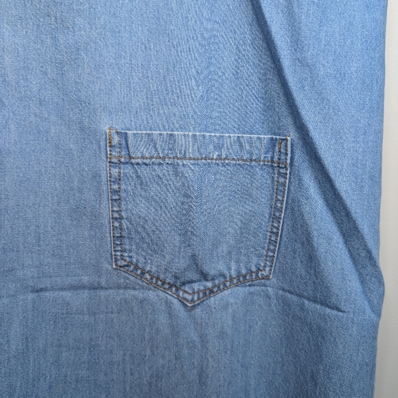 Vintage 90s Only Denim Size 20 Smock Overall Shift Style Dress - Picture 6 of 11